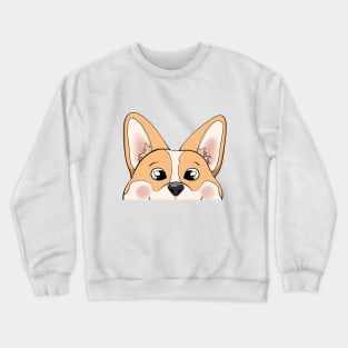 Cute Spying Corgi Dog Crewneck Sweatshirt